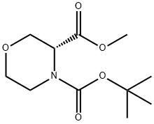 (R)-4-BOC-3-甲基吗啉-3-甲酸 结构式
