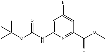 METHYL 4-BROMO-7-((TERT-BUTOXYCARBONYL)AMINO)PICOLINATE 结构式