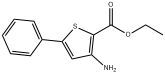 3-氨基-5-苯基-2-噻吩甲酸乙酯 结构式