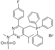 ((4-(4-Fluorophenyl)-6-isopropyl-2-(N-methylmethylsulfonamido)pyrimidin-5-yl)methyl)triphenylphosphonium bromide