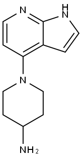 1-(1H-吡咯并[2,3-B]吡啶-4-基)哌啶-4-胺 结构式