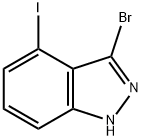 1H-Indazole, 3-broMo-4-iodo- 结构式
