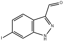 6-碘-1H-吲唑-3-甲醛 结构式