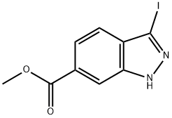 3-碘吲唑-6-甲酸甲酯 结构式
