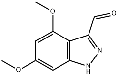 4,6-二甲氧基-吲唑-3-甲醛 结构式