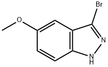 3-溴-5-甲氧基-1H-吲唑 结构式