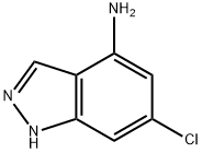 6-氯-1H-吲唑-4-胺 结构式