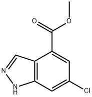 6-CHLORO-4-INDAZOLECARBOXYLIC ACID METHYL ESTER 结构式