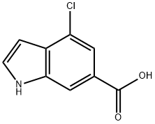 4-氯-吲哚-6-甲酸 结构式
