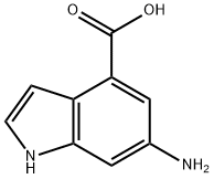 6-氨基-1H-吲哚-4-羧酸 结构式