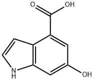 6-羟基-1H-吲哚-4-羧酸 结构式