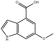 1H-Indole-4-carboxylic acid, 6-Methoxy- 结构式