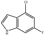 4-氯-6-氟-1H-吲哚 结构式