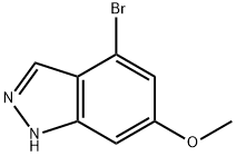 4-溴-6-甲氧基-吲唑 结构式