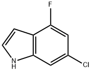 6-氯-4-氟吲哚 结构式