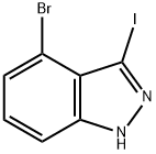 4-溴-3-碘-1H-吲唑 结构式