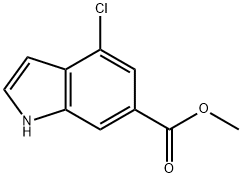 METHYL 4-CHLORO-1H-INDOLE-6-CARBOXYLATE 结构式