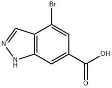 4-BROMO-1H-INDAZOLE-6-CARBOXYLIC ACID 结构式