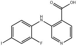 3 - (2 - 氟-4 - 碘苯基氨基)异烟酸 结构式