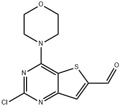 2-氯-4-(4-吗啉)-噻吩并[3,2-D]嘧啶-6-羧醛 结构式