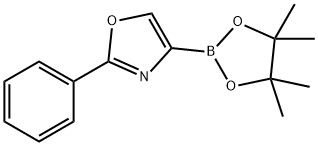 2-苯基-4-(4,4,5,5-四甲基-1,3,2-二氧杂环己硼烷-2-基)噁唑 结构式