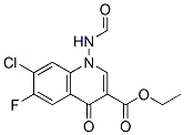 ethyl 7-chloro-6-fluoro-1-(formylamino)-1,4-dihydro-4-oxoquinoline-3-carboxylate 结构式