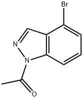 1-乙酰基-4-溴-1H-吲唑 结构式