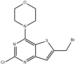 6-溴甲基-2-氯-4-(吗啉-4-基)-噻吩并[3,2-D]嘧啶 结构式