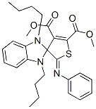(Z)-DIMETHYL 1,3-DIBUTYL-2'-(PHENYLIMINO)-1,3-DIHYDRO-2'H-SPIRO[BENZO[D]IMIDAZOLE-2,3'-THIOPHENE]-4',5'-DICARBOXYLATE 结构式