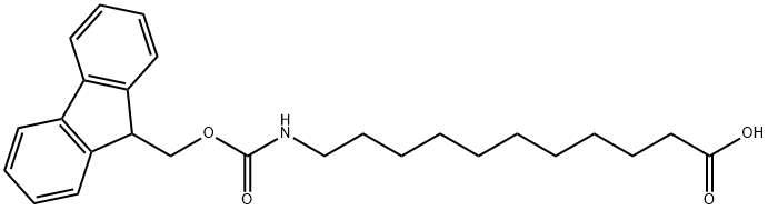 11-(FMOC-氨基)十一酸 结构式