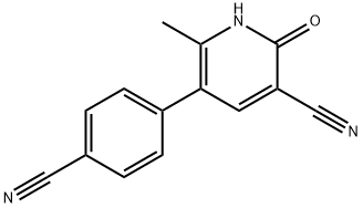 5-(4-氰基苯基)-1,2-二氢-6-甲基-2-氧代-3-吡啶腈 结构式