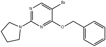 4-苄氧基-5-溴-2-(1-吡咯基)嘧啶 结构式
