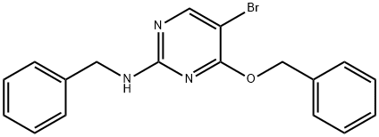 2-苄基氨-4-苄氧基-5-溴嘧啶 结构式