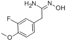 BENZENEETHANIMIDAMIDE, 3-FLUORO-N-HYDROXY-4-METHOXY- 结构式