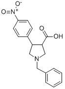 1-BENZYL-4-(4-NITRO-PHENYL)-PYRROLIDINE-3-CARBOXYLIC ACID 结构式