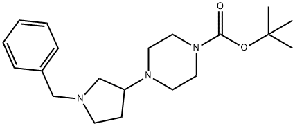 tert-Butyl 4-(1-benzylpyrrolidin-3-yl)piperazine-1-carboxylate 结构式