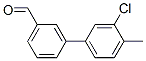 3-(3-Chloro-4-methylphenyl)benzaldehyde 结构式