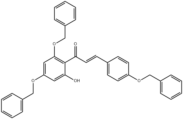 E-3-(4-BENZYLOXY)-1-(2.4-BISBENZYLOXY-6-HYDROXY)PHENYL)PROPENONE 结构式