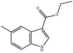 5-甲基吲哚-3-羧酸乙酯 结构式