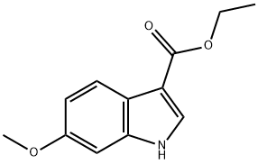 6-甲氧基吲哚-3-羧酸乙酯 结构式