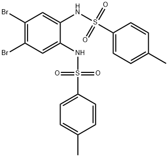N-(4,5-二溴-2-([(4-甲基苯基)磺酰基]氨基)苯基)-4-甲基苯磺酰胺 结构式