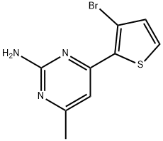 4-(3-溴-2-噻吩)-6-甲基-2-氨基嘧啶 结构式