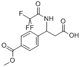 3-(4-(甲氧基羰基)苯基)-3-(2,2,2-三氟乙酰胺基)丙酸 结构式