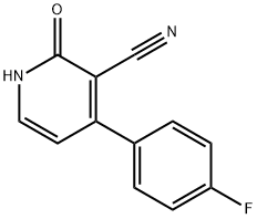 3-Cyano-1,2-dihydro-4-(4-fluorophenyl)-2-oxopyridine, 1,2-Dihydro-4-(4-fluorophenyl)-2-oxonicotinonitrile 结构式