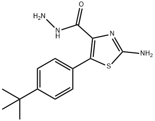 2-氨基-5-(4-(叔丁基)苯基)噻唑-4-碳酰肼 结构式