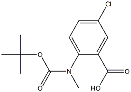 2-((叔丁氧羰基)(甲基)氨基)-5-氯苯甲酸 结构式