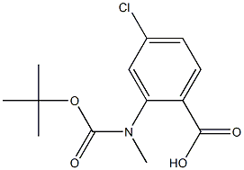 2-((叔丁氧羰基)(甲基)氨基)-4-氯苯甲酸 结构式