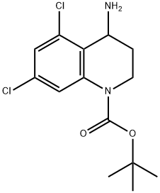 4-氨基-1-N-BOC-5,7-二氯-1,2,3,4-四氢喹啉 结构式