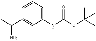 (3-(1-氨基乙基)苯基)氨基甲酸叔丁酯 结构式