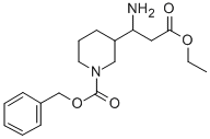 3-AMINO-3-(3'-CBZ)PIPERIDINE-PROPIONIC ACID ETHYL ESTER
 结构式